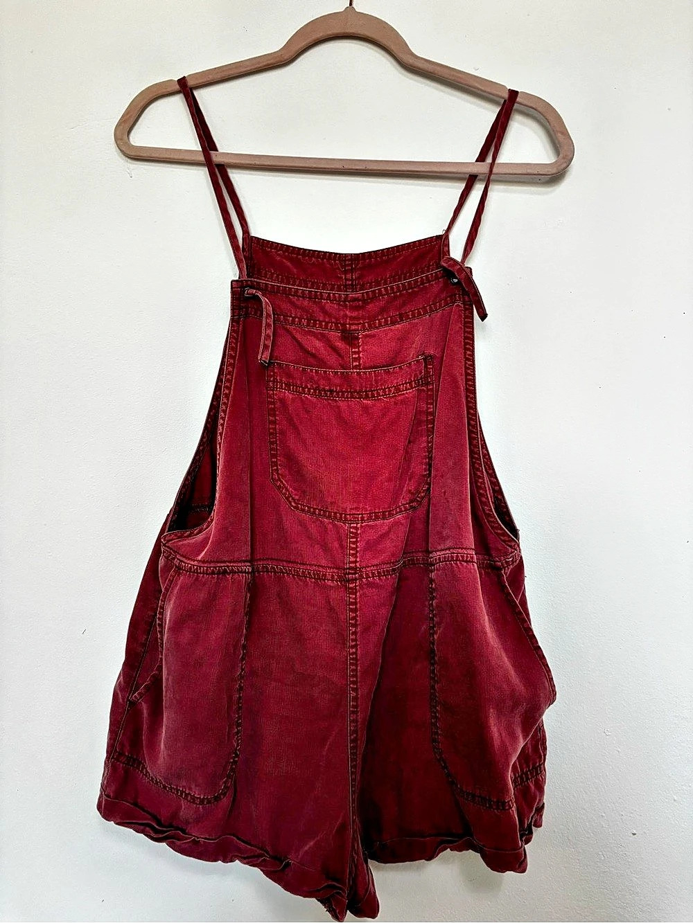 Abercrombie & Fitch Utility Romper in Red Small Like New